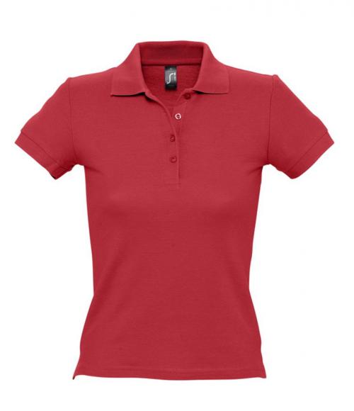 Рубашка поло женская People 210 красная, размер L