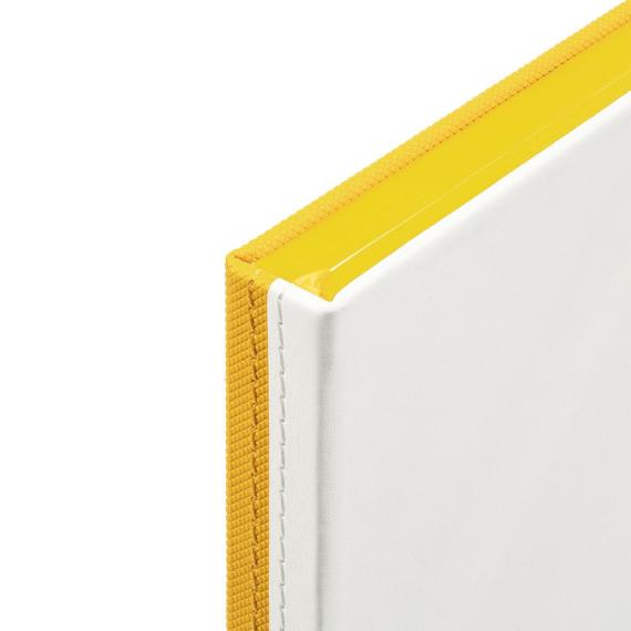 Ежедневник Duplex, недатированный, белый с желтым