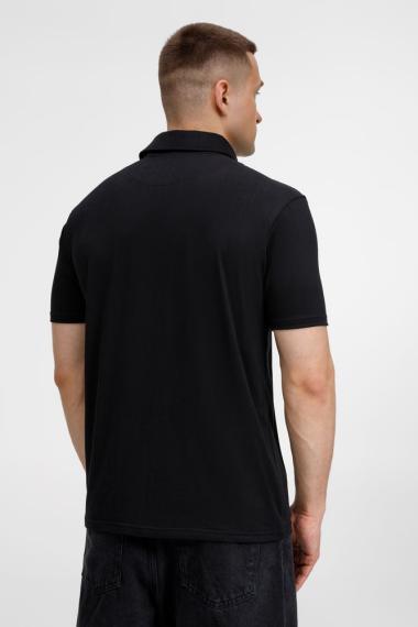 Рубашка поло унисекс Senti, черная, размер M