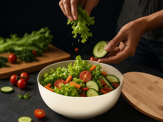 Салатник из натуральных волокон с бамбуковой крышкой «Bowl»