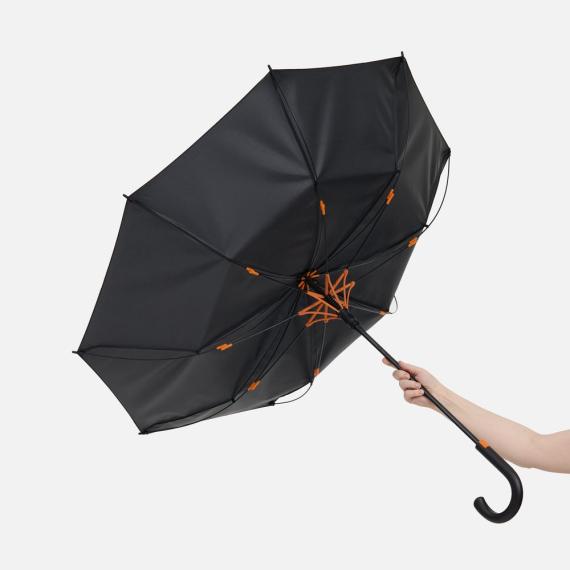 Зонт-трость Hidecolor с цветными спицами, оранжевый
