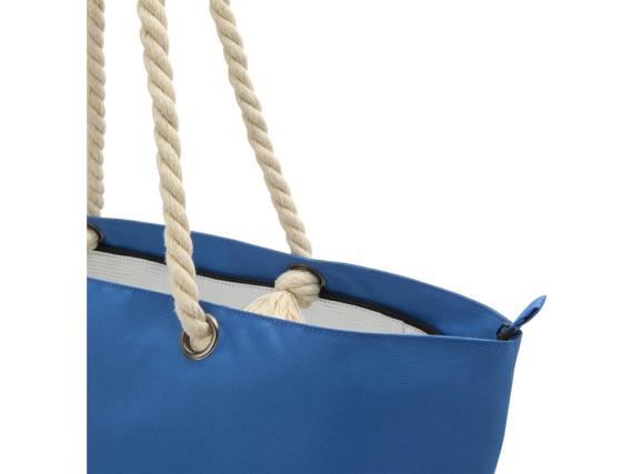 Пляжная сумка-холодильник Panama GRS из переработанных материалов с ручками-шнурками