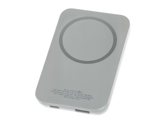 Магнитный беспроводной внешний аккумулятор с быстрой зарядкой QC/PD 20 Вт «MagnetIQ», 5000 mAh