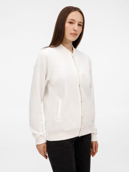 Бомбер унисекс Nuppu, молочно-белый, размер S