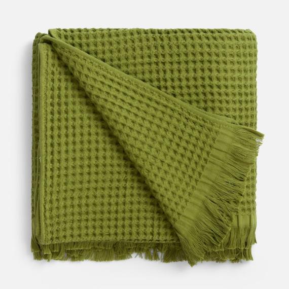 Плед вафельный Elenglect, зеленый