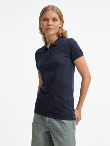Рубашка поло женская Brandy Women темно-синий с белым, размер L