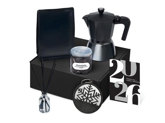 Подарочный набор «Re:Vive» с гейзерной кофеваркой, кофе и диффузором