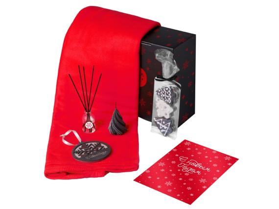 Подарочный набор «Re:Home» с пледом, свечой и диффузором