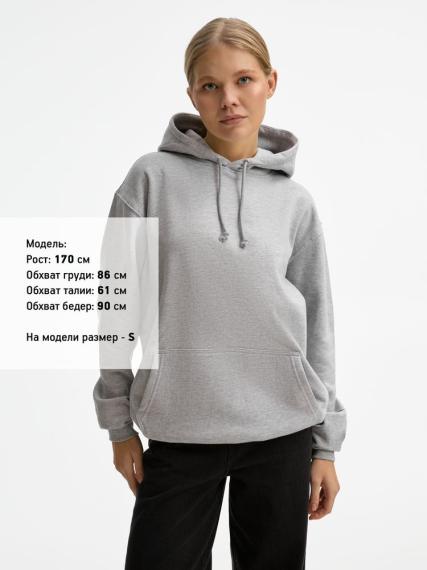 Худи унисекс Condor, серый меланж, размер 4XL