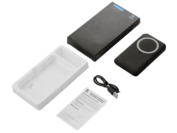 Беспроводной внешний аккумулятор с подсветкой лого и подставкой «Magflash», 10000 мАч, 15 Вт