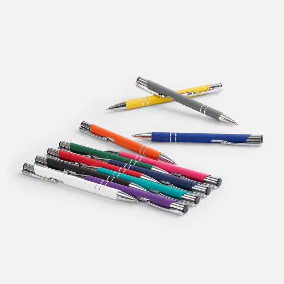 Ручка шариковая Keskus Soft Touch, черная