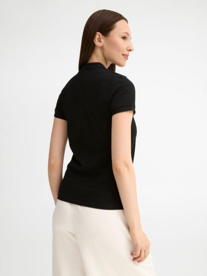 Рубашка поло женская People 210 черная, размер S