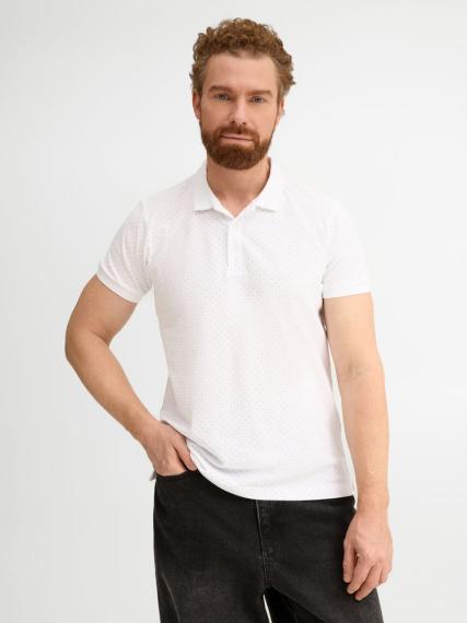 Рубашка поло мужская Brandy Men, белая с темно-синим, размер XL