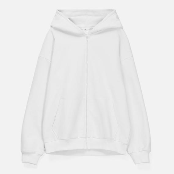 Толстовка унисекс оверсайз Sartoro, белая, размер XS/S