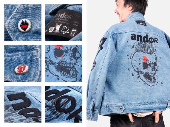 Куртка джинсовая O2, голубая, размер XS/S