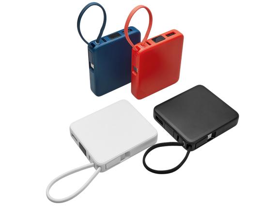 Внешний аккумулятор со встроенным кабелем USB-C «Дэнси», 5000 мАч