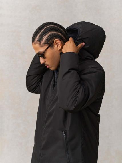 Куртка-парка унисекс Reverse, черная, размер XXL