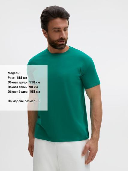 Футболка Regent 150 зеленая (изумрудная), размер L