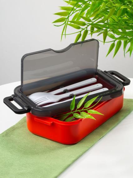 Ланчбокс Pranzo, красный с черным