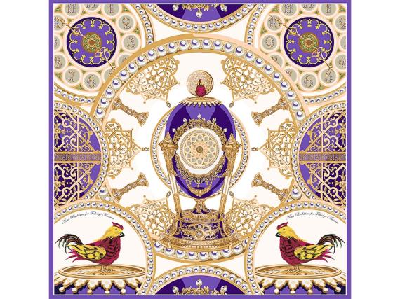 Платок «Пасхальное яйцо-часы Петушок»