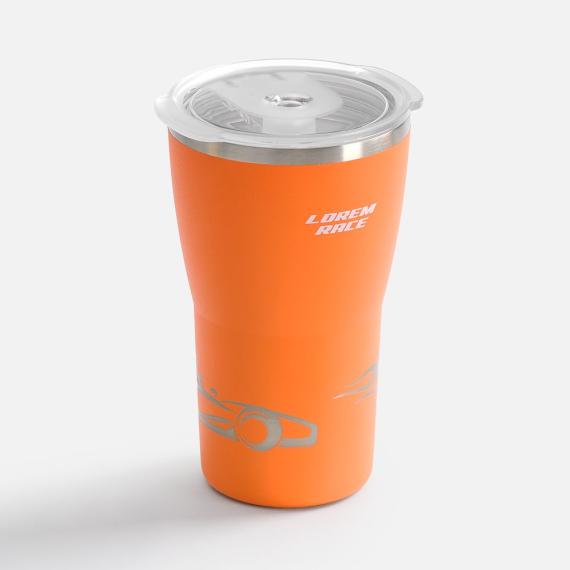 Термостакан Sapporo без логотипа, оранжевый