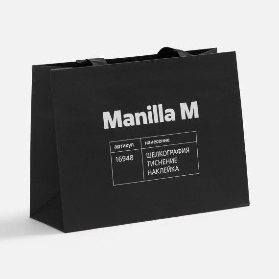 Пакет бумажный Manilla S, черный