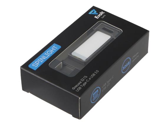 USB3.0/ Type-C флешка 2в1 на 64 ГБ «Спинлайт» с подсветкой