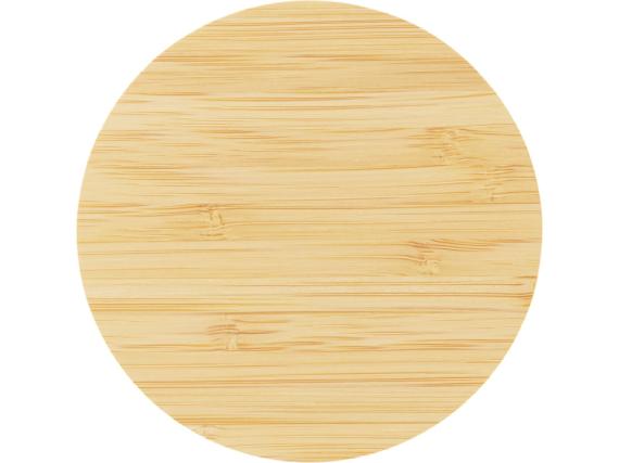 Беспроводное зарядное устройство из бамбука  «Кэп», 15 Вт
