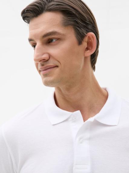 Рубашка поло мужская с длинным рукавом Perfect LSL Men белая, размер M